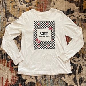 Women’s Vans long sleeve white t-shirt